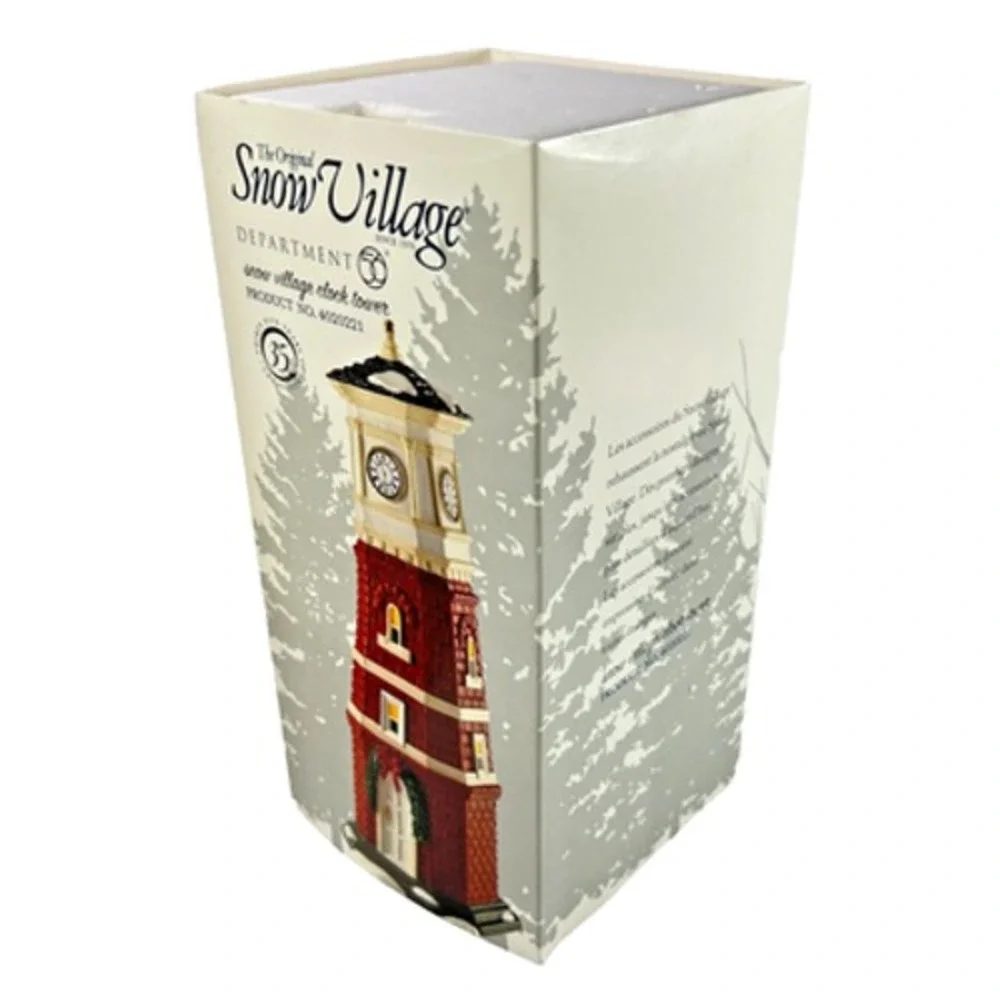 Dept 56 SNOW VILLAGE CLOCK TOWER 35th Anniversary Retired #4020221 Box‎ Read